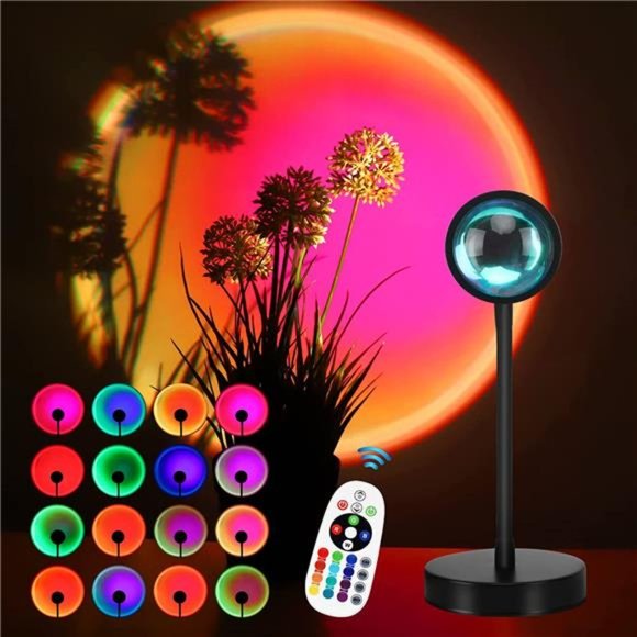 Sunset Lamp Projection,16 Colors Sunset Lamp Multiple Colors with Remote Control - Picture 1 of 6